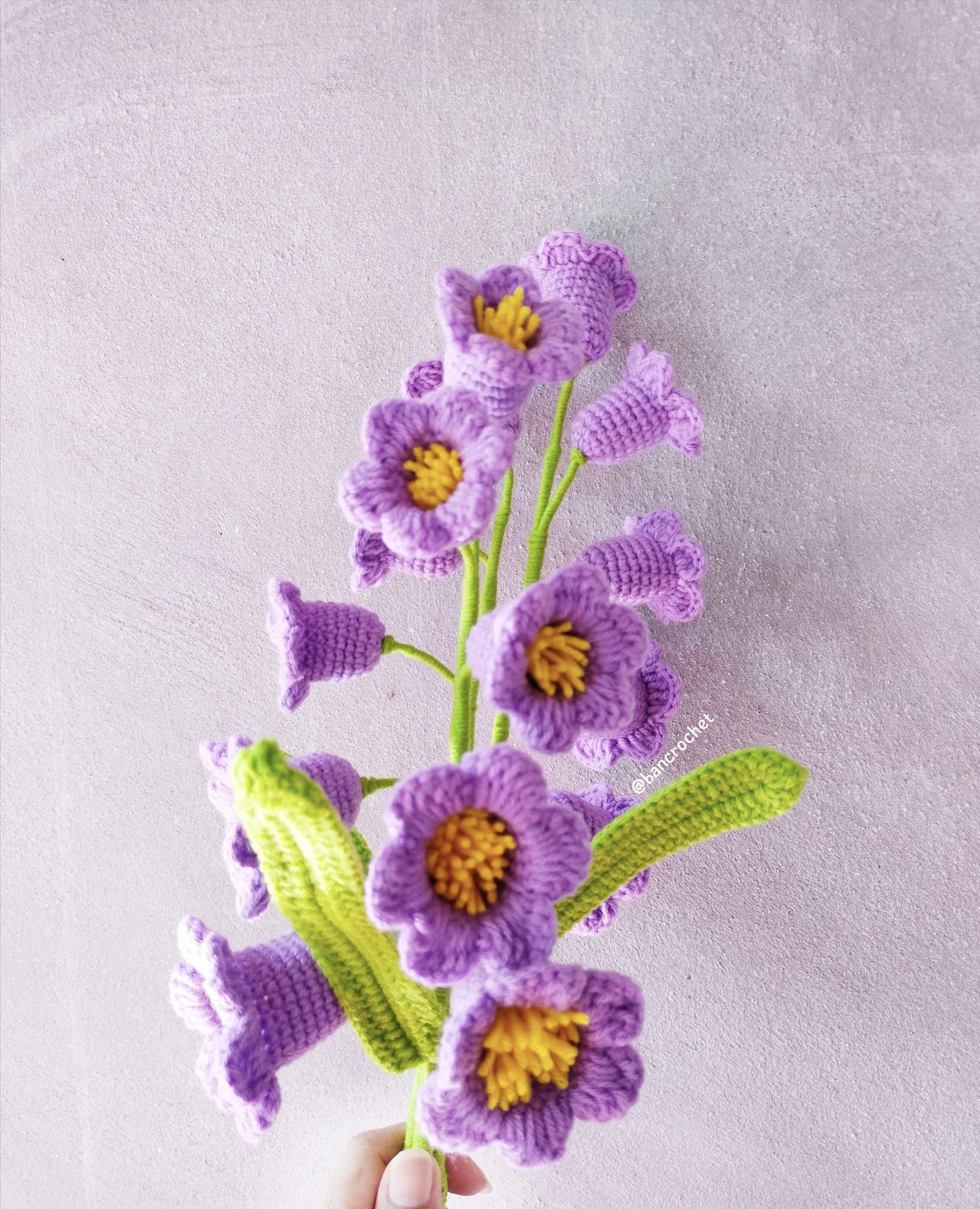 Bancrochet ดอกไม้ถักโครเชต์ crochet flowers หลากสี 11 inch