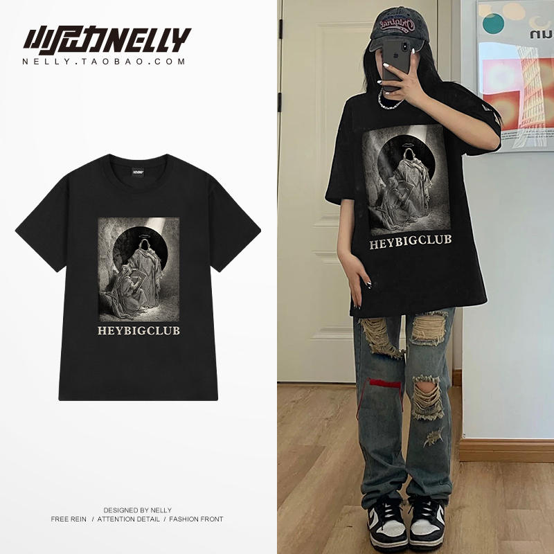 เสื้อยืดคอกลม ผู้ชาย เสื้อยืดผู้ชายเกาหลี เสื้อยืดเกาหลี แบรนด์ NELLY