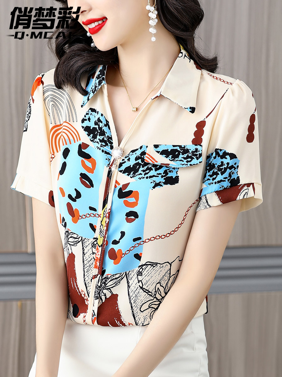 เสื้อชีฟอง เสื้อแฟชั่นสุภาพสตรีวัยผู้ใหญ่ มีไซต์ อก34นิ้ว-43นิ้ว