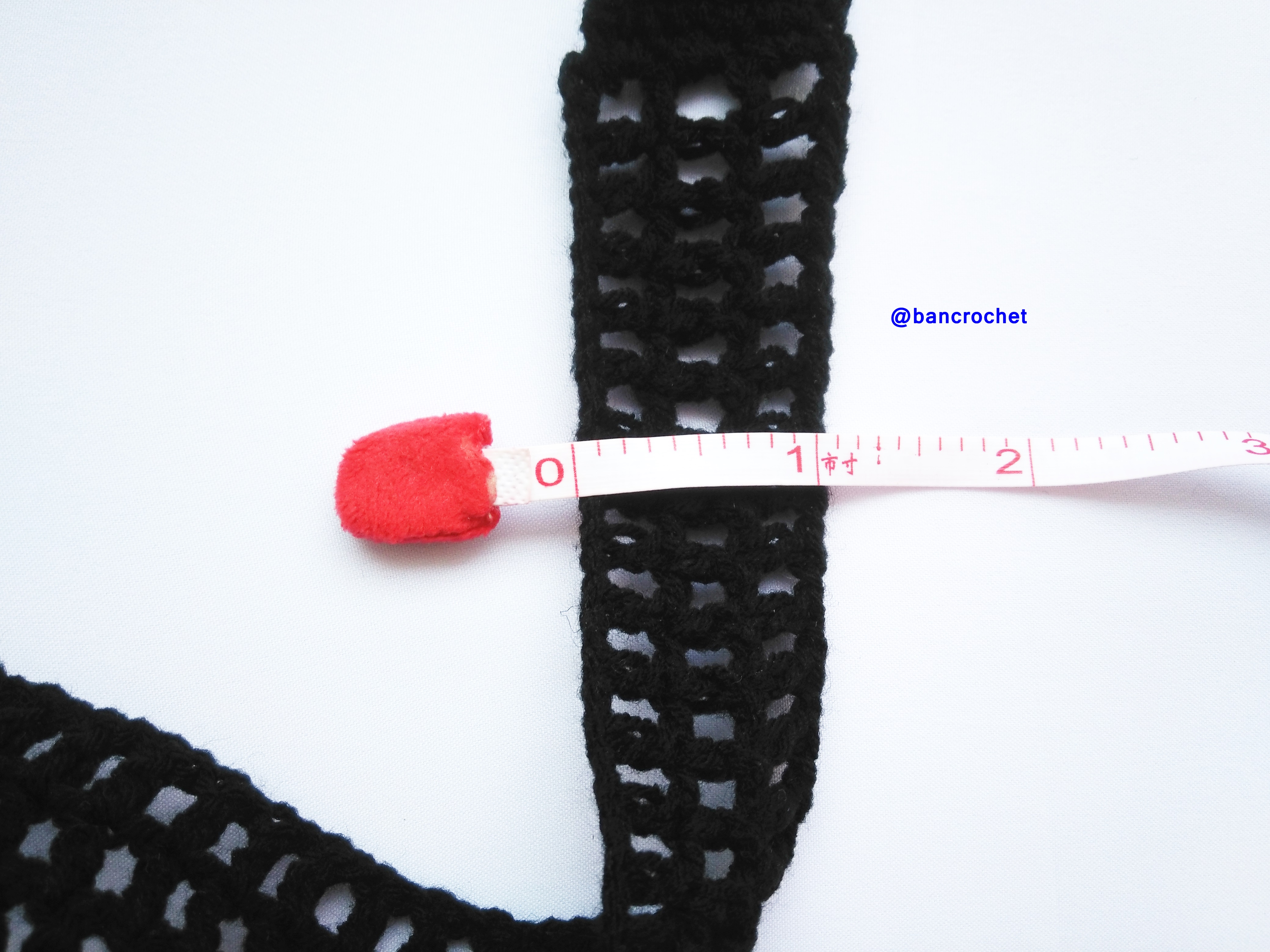 Bancrochet พที่คาดผมถักโครเชต์ crochet headband ดำ 1-1.5*13 inch