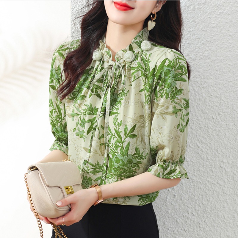 เสื้อเชิ้ตผู้หญิงแขนยาว เสื้อเชิ้ตผู้หญิงใส่ทํางาน 390 บาทต่อชิ้น ฟรีค่าจัดส่ง