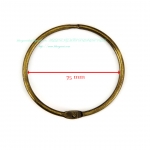ห่วงเหล็กสปริง สีทองรมดำ 75 มม.