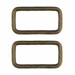 ห่วงเหล็กสี่เหลียม (1 1/2") สีทองเหลืองรมดำ (p2)