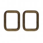 ห่วงเหล็กสี่เหลียม 1" สีทองเหลืองรมดำ (p2)