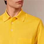 Hermes Jaune Vif Cotton Polo Shirts Size M