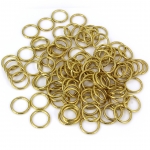 ห่วงเหล็กกลม สีทอง (แบบอ้าได้)