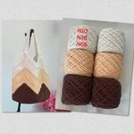 เชือกฟอก#12ชุดคละสี(แพ็ค6ม้วน)