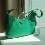 Prada Mango Green Saffiano Re-Edition Mini Hobo 1BC204 (2022)