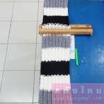ผ้าพันคอไหมขนแกะสีล้วน (ลายสลับ อ่ะโช๊ะ อ่ะเช่)