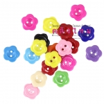 กระดุมดอกไม้พลาสติก ขนาด 12 มม.