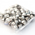 หมุดรองก้นกระเป๋า กรวยตัดเล็ก สีเงิน (แพ็คละ 100 ชิ้น)