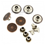 กระดุมยีนส์ สีรมดำ