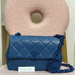 Chanel Blue caviar Flap bag