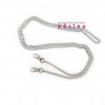 โซ่สายกระเป๋า #3 (1.2 เมตร) สีเงิน+คอหมา