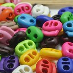 ตัวล็อคเชือก จมูกหมู (คละสี) 5 ชิ้น