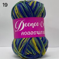 #019 : สีเหลือง-น้ำเงิน-กรม