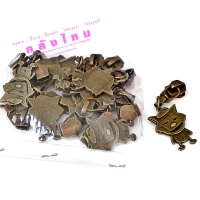 หัวซิป สีทองเหลืองรมดำ เบอร์ #5 - ปีศาจ (แพ็ค 12 ชิ้น)