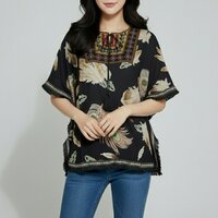 Blouse3746-สีดำ