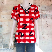 Blouse3249-สีแดง