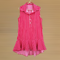 Dress3427-สีชมพูเข้ม