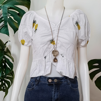 Blouse4059-ลายสับปะรด