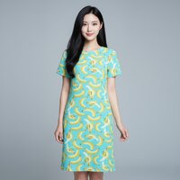 Dress3354-สีเขียว
