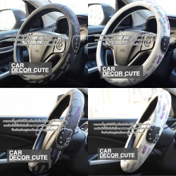 HELLO KITTY - HELLO KITTY PATTERN หุ้มพวงมาลัยรถยนต์ PVC 3D (3 สี)