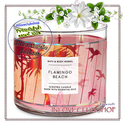 Bath & Body Works Slatkin & Co / Candle 14.5 oz. (Flamingo Beach) *หอมผลเบอร์รี่ฤดูร้อนหวานฉ่ำและกลีบดอกไม้สีขาวนวล