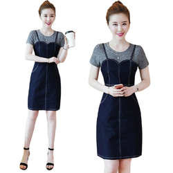 Dress4585 เดรสยีนส์ทรงเข้ารูปสียีนส์เข้ม มีกระเป๋าข้าง ซิปหลังใส่ง่าย ผ้ายีนส์ยืดเนื้อดีนุ่มใส่สบาย งานน่ารักทรงสวยเป๊ะ ใส่สวยดูแพง (ไม่มีเสื้อตัวในนะคะ)