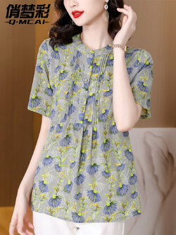 เสื้อชีฟอง เสื้อแฟชั่นสุภาพสตรีวัยผู้ใหญ่ มีไซต์ อก34นิ้ว-43นิ้ว