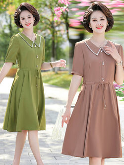 เดรสวัยผู้ใหญ่40-60ปี เดรสคุณแม่ ชุดเดรสทำงานวัยผู้ใหญ่ แบรนด์ MAMA DRESS