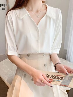 เสื้อเชิ้ตแฟชั่น เสื้อเชิ้ตชีฟอง สำหรับวัยทำงาน