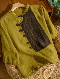 เสื้อลินิน เสื้อผ้าฝ้ายลินิน เสื้อเชิ้ตผ้าลินิน