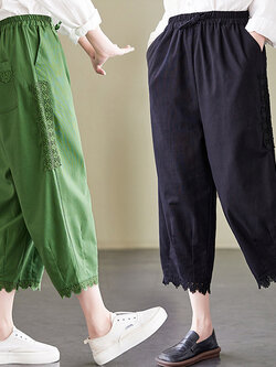 กางเกงผ้าลินิน กางเกงผ้าลินินหญิง กางเกงผ้าลินิน เอว ยางยืด