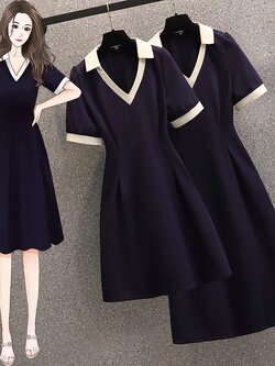 เดรสแขนสั้น มีไซส์ L-4XLอก 38-47 นิ้ว ใส่ได้ทั้งสาวหุ่นดีน่ารักจนถึงสาวอวบพลัสไซส์ จัดส่งฟรี! ทักแชทสั่งซื้อ