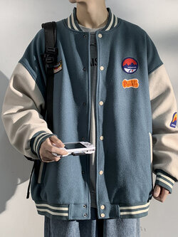เสื้อแจ็คเก็ตเบสบอล เสื้อคลุม เสื้อแขนยาวสไตล์เกาหลี