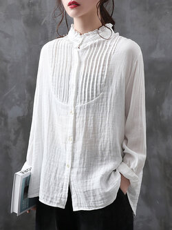 เสื้อเชิ้ตผ้าฝ้ายลินิน ขายเสื้อเชิ้ต ผ้าลินิน เสื้อเชิ้ตผ้าฝ้ายผู้หญิง