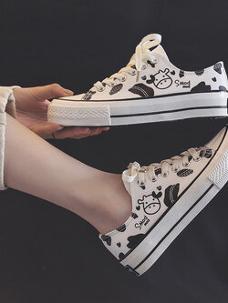 รองเท้าผ้าใบ ผู้หญิง รองเท้าผ้าใบวัยรุ่น แบรนด์ RENBEN