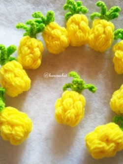 สับปะรดถักโครเชต์ pineapple fruit crochet