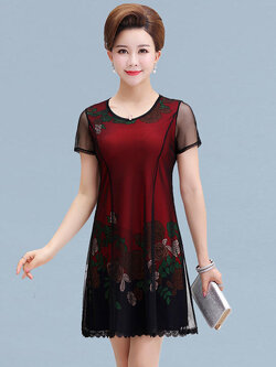 เดรสวัยผู้ใหญ่40-60ปีเดรสคุณแม่