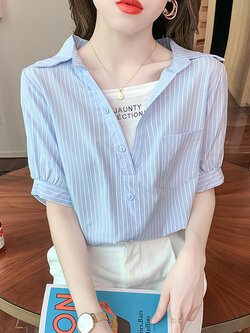 เสื้อลูกไม้ แขนสั้น