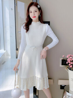 เดรสลูกไม้ชีฟอง เดรสวัยรุ่น By Meiyi women's clothing