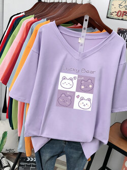 เสื้อยืดคอตตอน สกรีนลายน่ารัก มีหลากหลายสี ส่งฟรีทั่วไทย BY JIMIAO