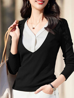 เสื้อยืดสีดำ แฟชั่น เสื้อยืด T-shirt สีดำ สวมใส่สบาย ไม่ร้อน