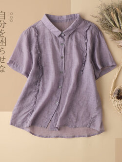 เสื้อลินิน แบบเสื้อสวยๆ เสื้อผ้าฝ้ายลินิน เสื้อเชิ้ตผ้าลินิน BY LININ