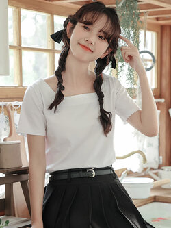 เสื้อผ้าวัยรุ่นเกาหลี เสื้อยืดวัยรุ่นผู้หญิง มีขนาด S M L XL