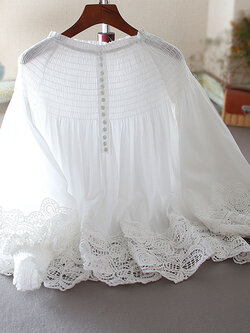 เสื้อลินิน เสื้อผ้าฝ้ายลินิน เสื้อเชิ้ตผ้าลินิน ปักลายสวยๆด้วยด้าย สไตล์VINTAGE