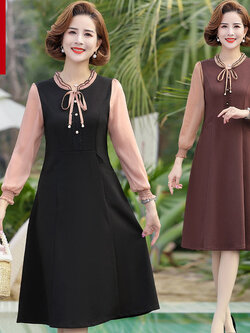 เดรสวัยผู้ใหญ่40-60ปี เดรสคุณแม่ ชุดเดรสทำงานวัยผู้ใหญ่ แบรนด์ MAMA DRESS