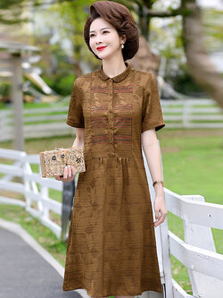 เดรสวัยผู้ใหญ่40-60ปี เดรสคุณแม่ ชุดเดรสทำงานวัยผู้ใหญ่ แบรนด์ MAMA DRESS