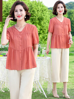 เสื้อผ้าคุณแม่วัย 60 เสื้อคนแก่ผู้หญิงวัย60